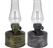 LED-Öllampe solar mit Flammeneffekt 10x10x21cm, 2er-Set