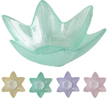 SCHALE GLASBLUME D15 H5CM 4 FARBEN SORTIERT