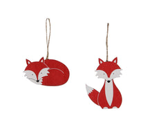Ornament Fuchs rot 2 sortiert - l5xb0,5xh8,5cm