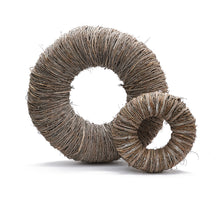 Grasgirlande, weiß gefroren, 20 cm