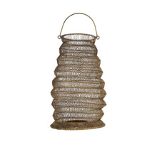 Laterne Metall mit Griff 20x20x33.5cm Antik Messing