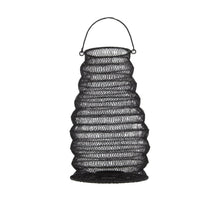 Laterne Metall mit Griff 20x20x33.5cm Schwarz