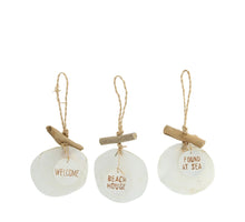 Anhänger capiz nature 9x16x2cm 3 sortiert Natural