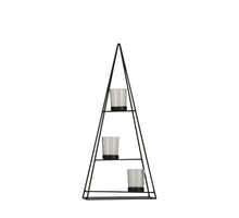 Teelichthalter Baum schwarz - L22 x B9 x H48 cm