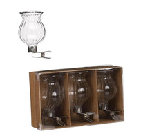 Clip Vase Glas 3 Stück - h6xd4cm