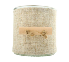 Teelichthalter Glas 10x11x10cm Beige