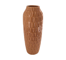 Keramikvase 17x17x46cm Hellbraun