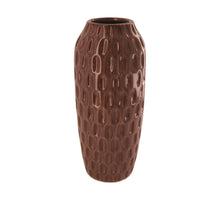 Keramikvase 16x16x38,5cm Dunkelbraun
