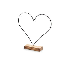 Metallherz auf Sockel 34cm schwarz