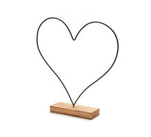 Metallherz auf Sockel 44cm schwarz