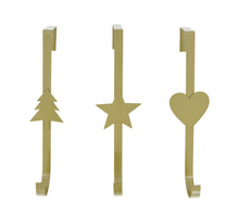 Metall-Türkranz-Aufhänger 7,5x13x28cm 3er-Set, gemischtes Gold