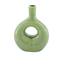 Keramikvase 16x7,5x20,5cm Grün