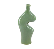 Keramikvase 16x9x36,5cm Grün
