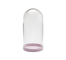 Glasglocke Ø10x20,5cm rosa