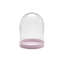 Glasglocke Ø12x15,5cm rosa