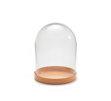 Glasglocke Ø12x15,5cm apricot