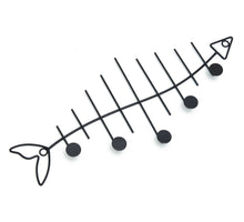 Metall Fischskelett Garderobe 54x24cm