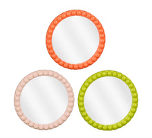 Jax Spiegel orange, hellrosa, grün, 3er Set - H2x D25cm