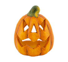 Teelichthalter Kürbis Keramik 9,8x9x12cm Orange