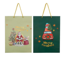 Weihnachtssack hellgrün/dunkelgrün, 2er-Set - L30 x B12 x H41,5 cm