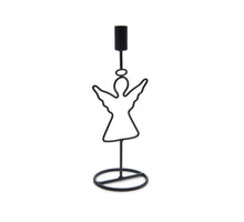 Metall-Engel-Kerzenhalter 28cm schwarz