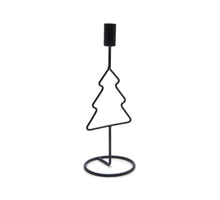 Kerzenhalter aus Metall in Tannenbaumform, 27 cm, schwarz