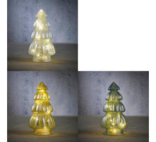 Baum gelb weiß grün 3 Äste 10 LEDs - H28 x D15 cm - exkl. Batterien mit Timer