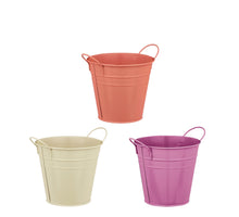 Joey Topf rund lila lachsfarben beige 3er Set - H10xØ12cm