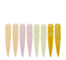Gartenstecker Kräuter lila beige hellgrün ocker 8 Stück - L2xB0,5