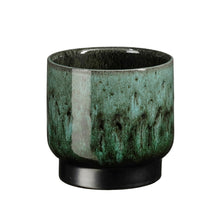 Thiago Topf, rund, dunkelgrün - H14 x D15 cm
