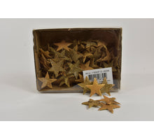 Birkenrinde Sterne gold 3 cm 100 Stück