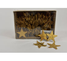 Birkenrinde Sterne gold 5 cm 100 Stück