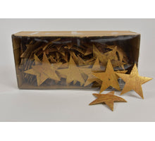 Birkenrinde Sterne gold 7 cm 100 Stück
