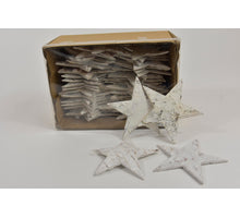 Birkenrinde Sterne weiß gewaschen 9 cm 50 Stück