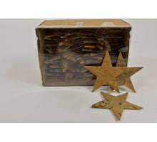 Birkenrinde Sterne gold 9 cm 50 Stück