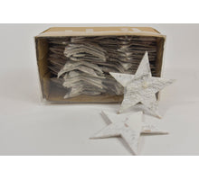 Birkenrinde Sterne weiß gewaschen 11 cm 50 Stück