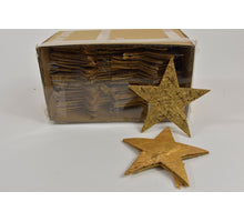 Birkenrinde Sterne gold 11 cm 50 Stück