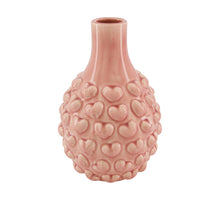 Vase Herz Keramik 18,5x18,5x27cm Hellrosa