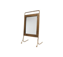 Staande lamp 'glazen'-kap 52x47x129cm messing