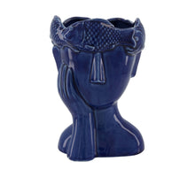 Vase aus Porzellan, 16x15,8x23,3 cm, Blau