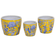 Qing Eiertopf klein gelb/blau S3 D16/26H16/21 cm