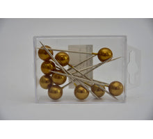 Perlennadeln 15x75mm Gold Box 10 Stück