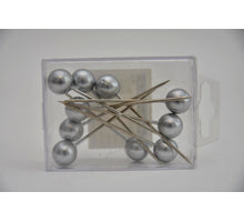 Silberne Stecknadeln 15mm 10 Stück