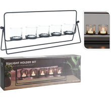 TEELICHTHALTER AUS METALL FÜR 5 KERZEN