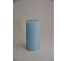 Kerze rustikal 140/70mm eisblau