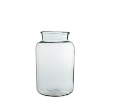 Flasche mit Kerzenhalter Glas Ø10.3x20.5cm 1pc gemischt Grau