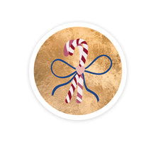 Rolle mit 100 Stickern - Weihnachten - Blanko-Zuckerstange