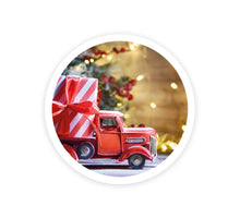 Rolle mit 100 Stickern - Weihnachten - Blanko-LKW