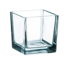 Batterieglas 'Abbey' 6x6x6cm klar