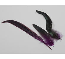 cb. 24 Federn/Fasan Gitter lila Esel